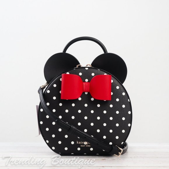 NWT Disney x Kate Spade New York Minnie Mouse Crossbody Bag in Black Multi - Picture 1 of 13